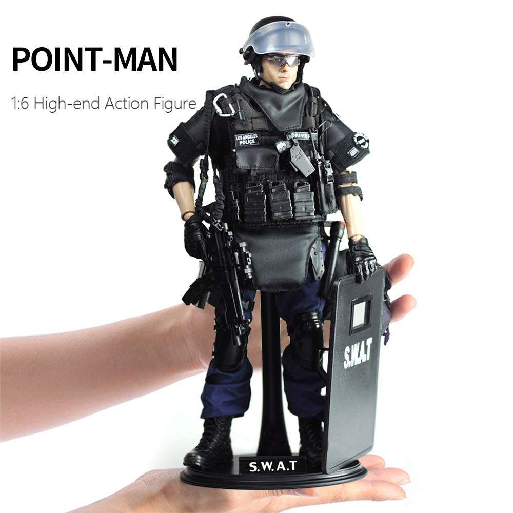 YEIBOBO ! 12 Inch Special Forces Action Figure SWAT Team - Multi-color, Plastic & Fabric Material