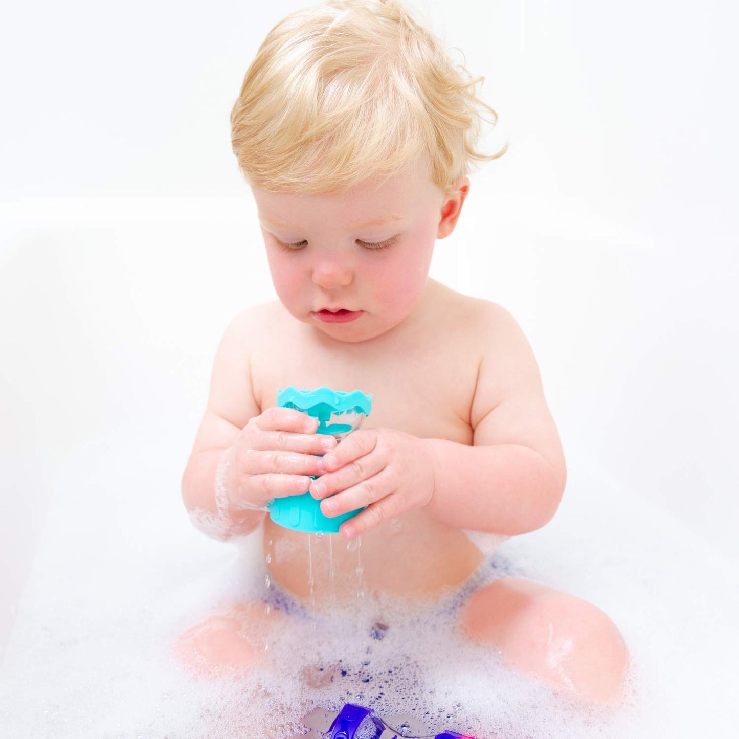 Sassy Whirling Wheel Waterfall & Rain Barrel Tubes - 9 Piece Set - Silicone - Ages 6+ Months - Model 13056FA