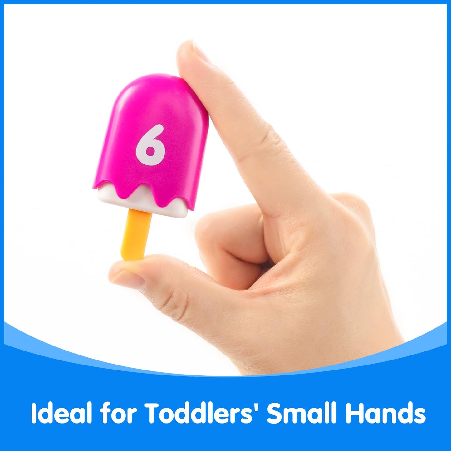 Odoorgames Mini Number Pops - 7 Color Plastic Learning Toys for Kids 3-5, Numbers 1-20 Recognition Games