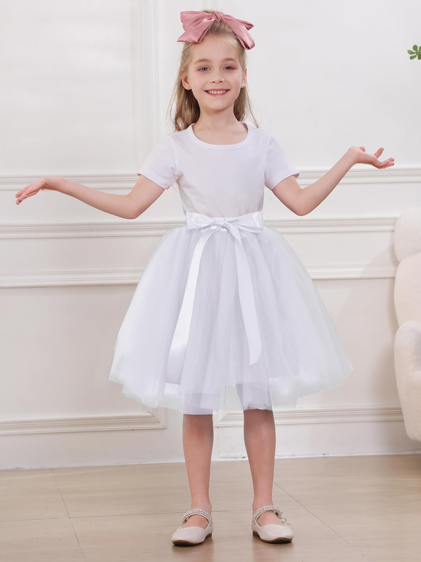 Dgshirldjo 7 Layers Girls Tutu Skirt, Tulle Princess Tutu Skirts For Toddler Girls 3-10 Years Birthday/Daily Wear/Costume (Us, A