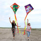 Diamond Kite [2 Pack] Dinasour+Unicorn Eddy Kite, Beginners Kite For Children, Wonderful Beginner Kite For 3 Years Up, 60X70Cm W