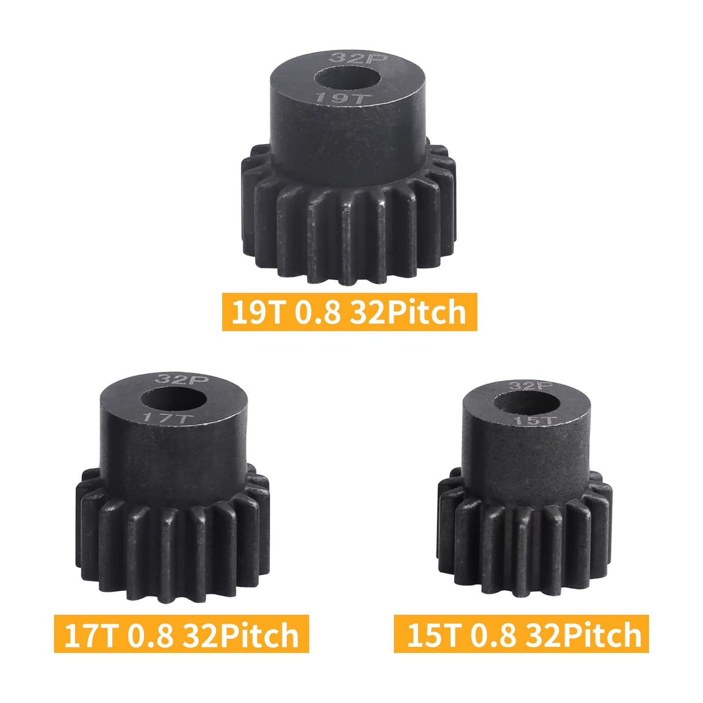 Rc Metal Steel 54T 32P Spur Gear With 15T/17T/19T Pinions Gear Set Replace 3956 For Traxxas Slash 4X4 4Wd/2Wd/Vxl Rally/Stampede