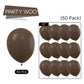 PartyWoo Dark Brown Balloons, 50 pcs 12" Rubber Balloons for Party Decorations, Birthday & Baby Shower, Brown-F20