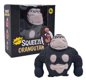 Gorilla Glue-Sand Filled Rubber Soft Latex Decompression Doll Toy, High-Elastic Stretchable, Adults & Children (Black, 4.8IN)