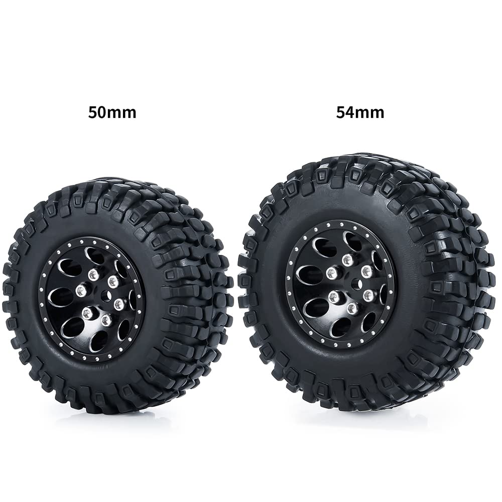 RC-Hub 4PCS 1.0'' Crawler Tires Micro Rubber Tires for 1/24 Axial SCX24 90081 AXI00001 AXI00002 AXI00005 AXI00006 RC Crawler Car