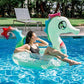 PoolCandy Inflatable Animal Pool Tubes & Swim Rings (Seahorse 48'' inch Glitter Animal Pool Tube Swim Ring)