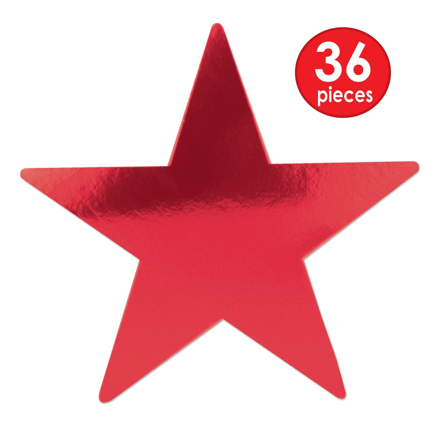 Beistle 36 Piece Durable Paper Red Star Cut Outs For Christmas New Year Hanging D  cor Birthday Party Classroom Bulletin Board S
