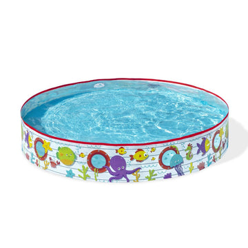 Bestway 55029 Paddling Fill N Kids Garden Pool With Fun Fish Print, Multicolor, 1.52 M X 25 Cm