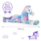Tezituor 4ft Giant Horse Stuffed Animals  47inches Lifesize Stuffed Pony Plush Blue Horse Pillow Toy Gift for mature-themed Kids