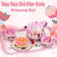 Pretend Play Tea Set for Little Girls, Gift for Age 3 4 5 6 Year Old, Toddler Toys Tea Party Set for Girls, Lajeje 19 PCS Tea Pa