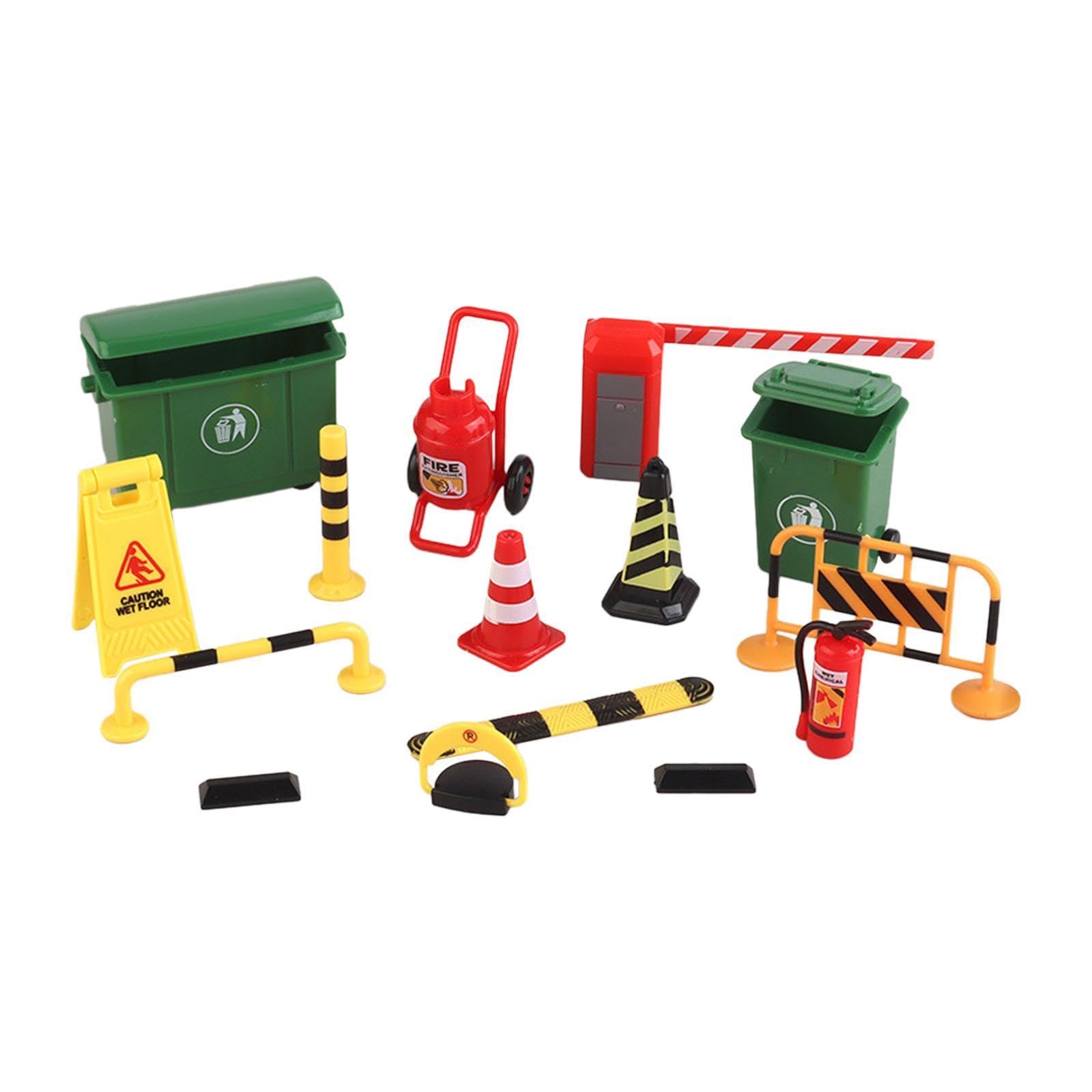 Calandis Mini Traffic Signs Toys Model Scene For 1/36 Desktop Decoration Street Signs 15Pcs | Developmental Baby Toys | Toys For