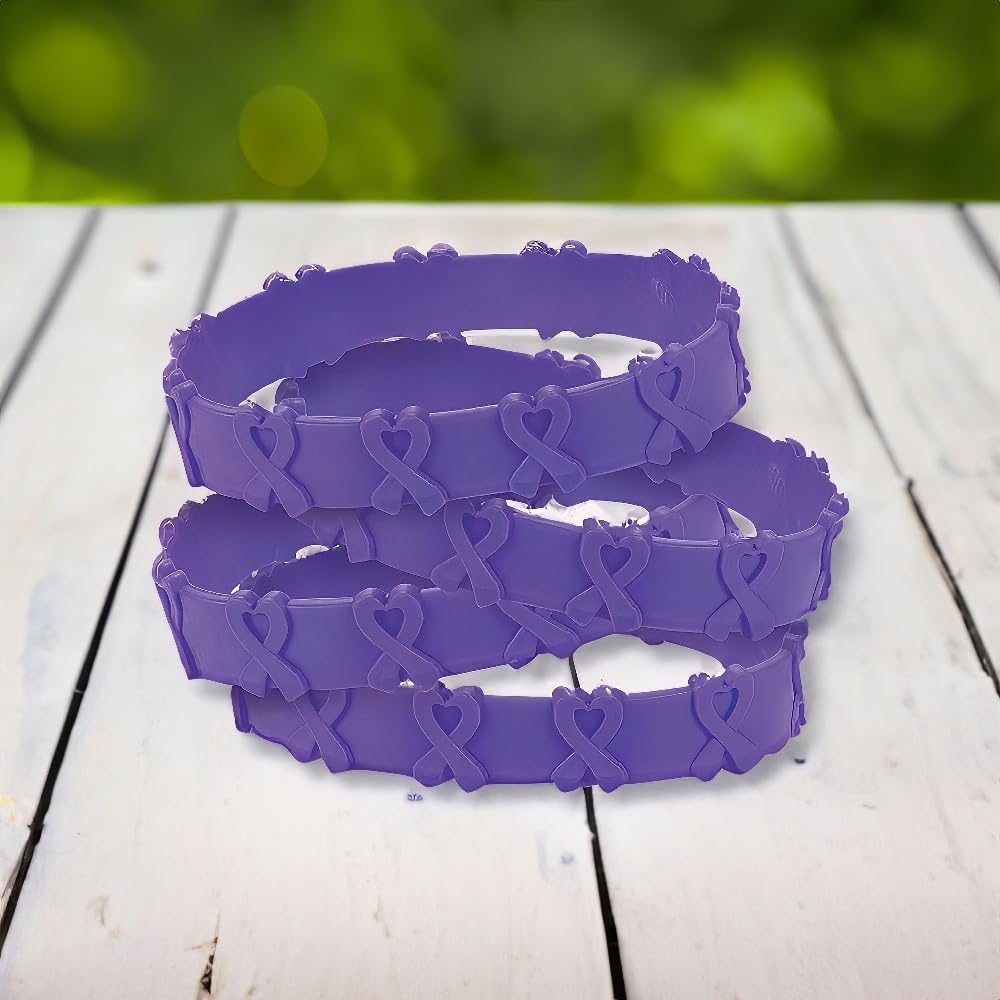 Purple Awareness Pop-Out Bracelets (24 pieces)