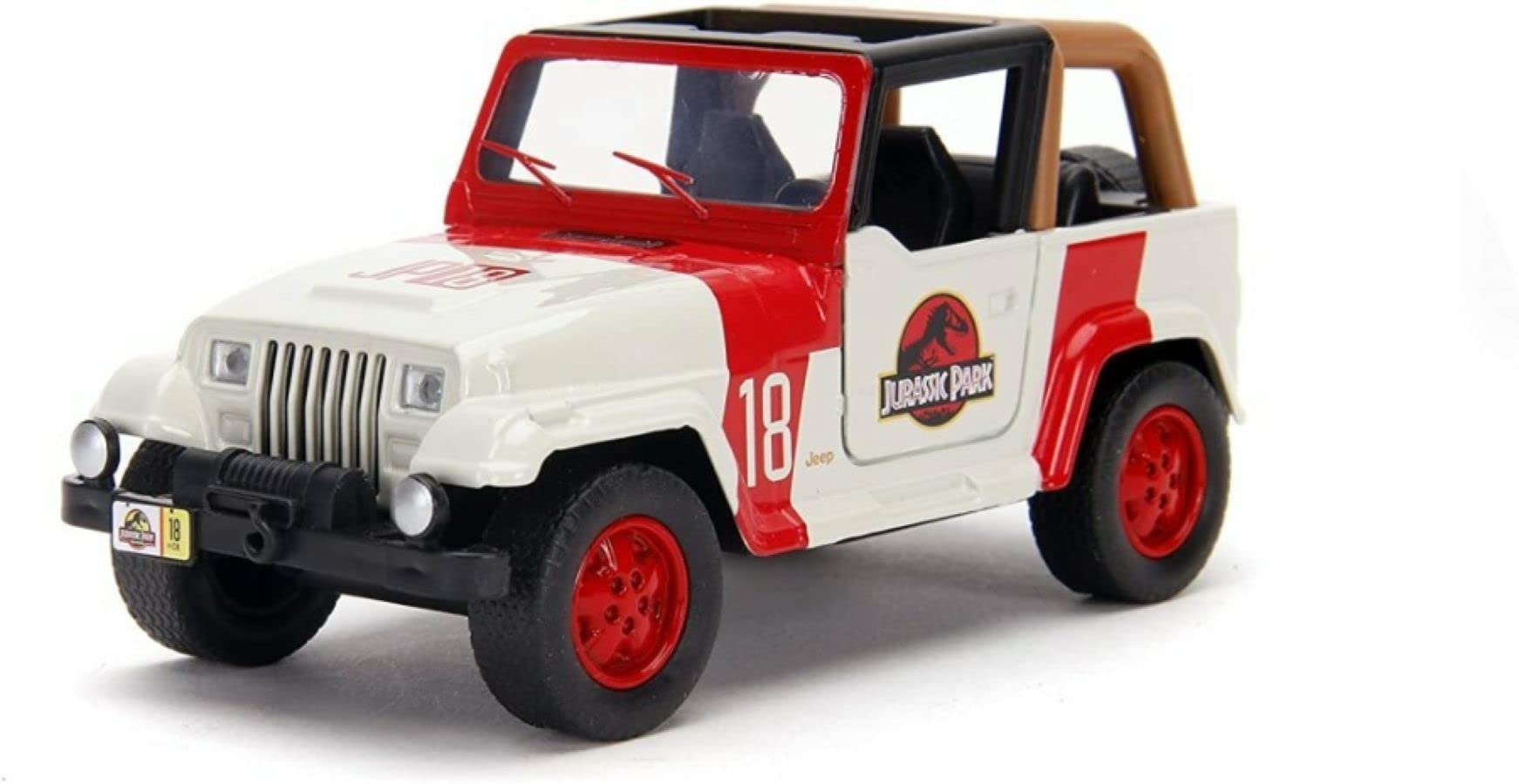 Jada Toys Jurassic World 1:32 Jeep Wrangler Die-cast car, Toys for Kids and Adults