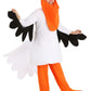 Fun Costumes Pelican Bird Costume For Kids - Fleece Suit, Headpiece, Pants With Shoe Cover- Small, Orange