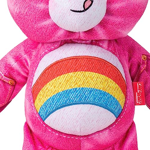 Care Bears 14 Cheer Bear Plush - New Denim Design, Soft Eco-Friendly Material, Multicolor Huggable Toy for Kids