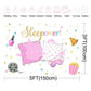 Mocsicka Sleepover Party Backdrop - Pink 5x3ft Polyester Banner for Pajama and Pillow Fight Decorations