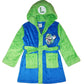 Super Mario Little/Big Boys' Soft Hooded Fleece Sleepwear Bathrobe - Plush Robe For Kids, Luigi, 10/12
