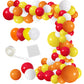 Red Yellow Orange White Balloon Garland Arch Kit, 127Pcs Orange Yellow Red White Balloons For Fire Truck Firefighter Birthday We