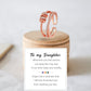 Anxiety Ring for Daughter, 18K Rose Gold Fidget Ring for Daughter from Mom to My Daughter Cubic Zirconia Adjustable Thumb Stress