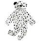 Hollyhome Baby Romper Dalmatians Puppy Cosplay Costume Cuddly Dog Toddler Cosplay Clothing One-Piece Jumpsuit Animal Cosplay Outfits Costume For 0-6M