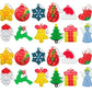 24 Pcs Christmas Mini Pop Keychain Fidget Toy, Mini Push Pop Bubble Fidget Sensory Toy Keychains, Christmas Pop Fidget Toys, And