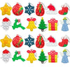 24 Pcs Christmas Mini Pop Keychain Fidget Toy, Mini Push Pop Bubble Fidget Sensory Toy Keychains, Christmas Pop Fidget Toys, And