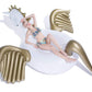 Jasonwell Giant Inflatable Pegasus Pool Float with Fast Valves Summer Beach Swimming Pool Party Lounge Raft Decorations Toys for mature-themeds & Kids 98.4 x 98.4 x 54.2-Inch