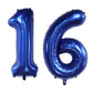 40Inch 16 Balloon Numbers Navy Blue Number 16 Balloons Self-Sealing For Birthday Party Decorations And Supplies Anniversary Part