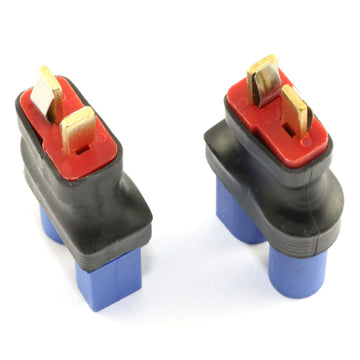 DGZZI 2pcs T Plug Deans Style Wireless Connector Male T-Plug to Female EC5 Style Adapter for RC Lipo Battery Toy