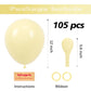 Voircoloria 105Pcs Pastel Yellow Balloons 12Inch Party Latex Balloons For Boys Girls Birthday Baby Shower Gender Reveal Wedding