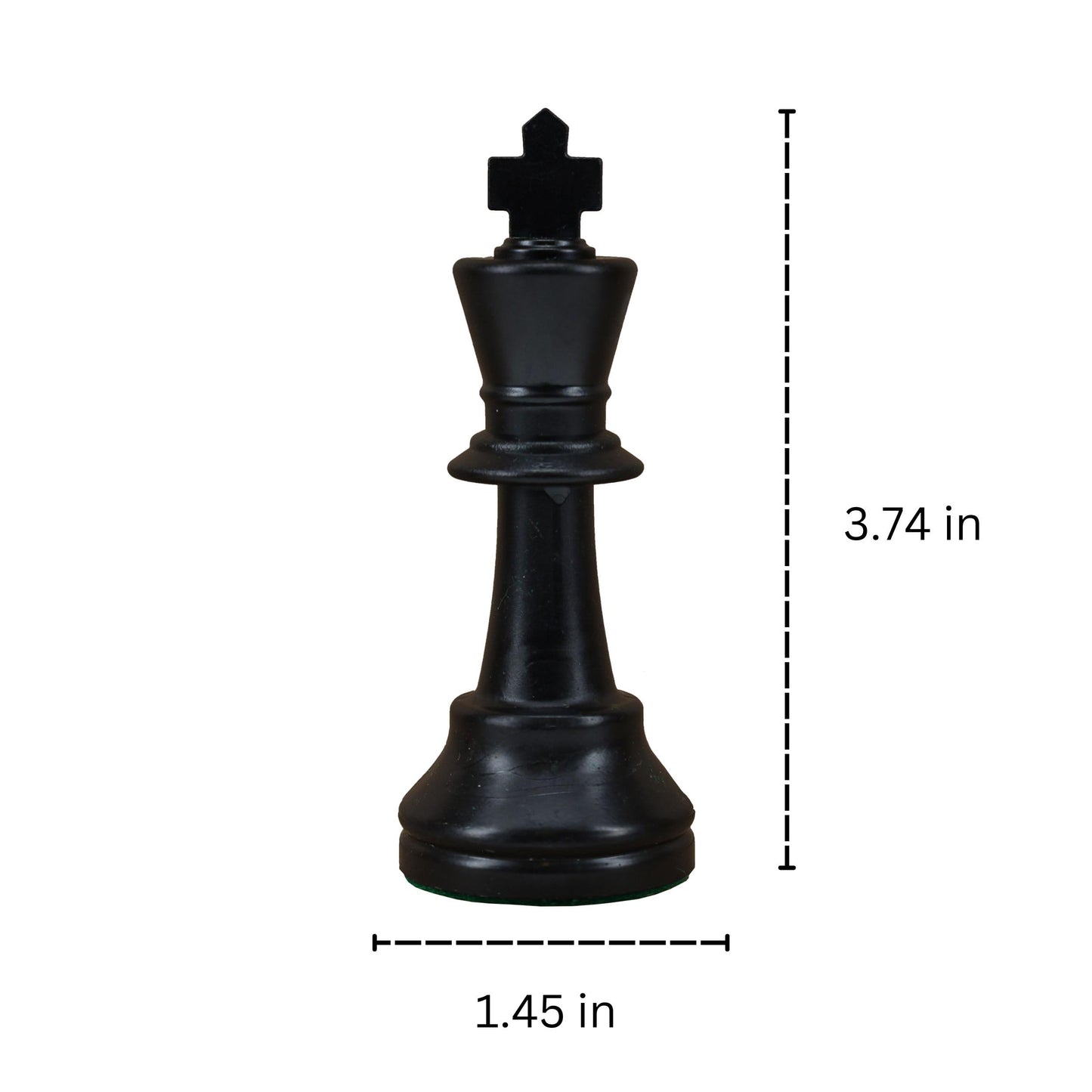 WE Games Dark King Replacement Chess Piece - Plastic, Felt Bottom, Classic Design, Model 04-1237