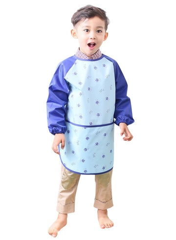 Plie Waterproof Kids Art Smocks 37 Colors (Age 1-10, S-Xxl Size), Blue Bear (09-S)