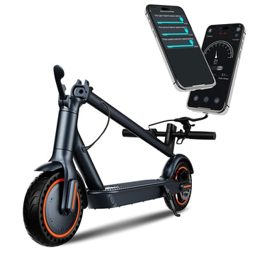 Electric Scooter 500W Motor 18-21 Mile Range & 20Mph Speed  8.5''Solid Tires mature-themed Electric Scooter  Foldable Commuter Electric Scooter with APP Cruise Control  Front and Rear Lights (Black)