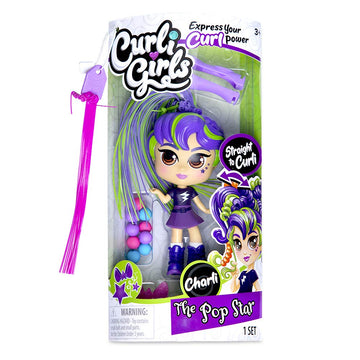 Basic Fun CurliGirls Charli Hairstyling Doll - MagiCurl Hair, Gold, Model 80001, Ages 3+