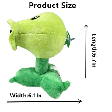Jhesao 7' Plants And Zombies Pvz Plush Peashooter Toys Pvz 1 2 Stuffed Soft Zombies Doll Green Pea Shooter Plush Toy New