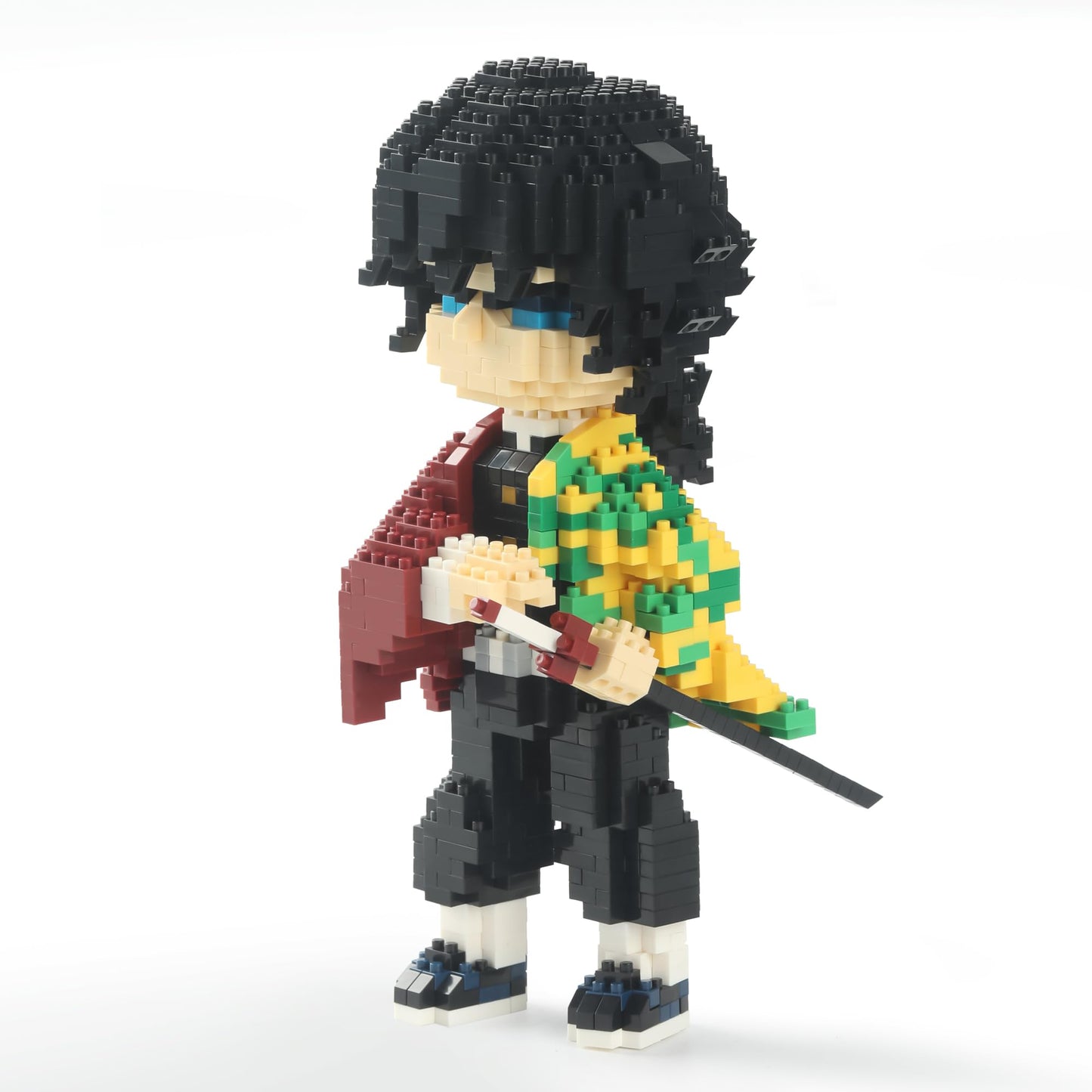 MACTANO Anime Demon Slayer Giyuu Tomioka Figure Building Set Micro Mini Building Block Toy for Kids mature-themed