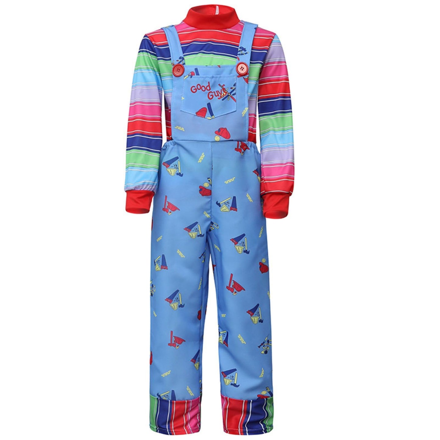 Hikaruer Chucky Costume For Kids Horror Film Dress Up Halloween Toddler Ghost Costume Child'S Cospaly Suit (Medium)