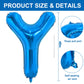 Toniful 40 Inch Large Blue Letter Y Balloons Giant Alphabet Letter Balloons,Foil Mylar Big Balloons For Birthday Party Anniversa