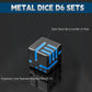 PCCECQEE DND Dice,D6 Dice DND,16mm D&D Metal Dice Set for Dungeons and Dragons with Blue Dice,Tenzi,Farkle,Yahtzee, Bunco or Tea