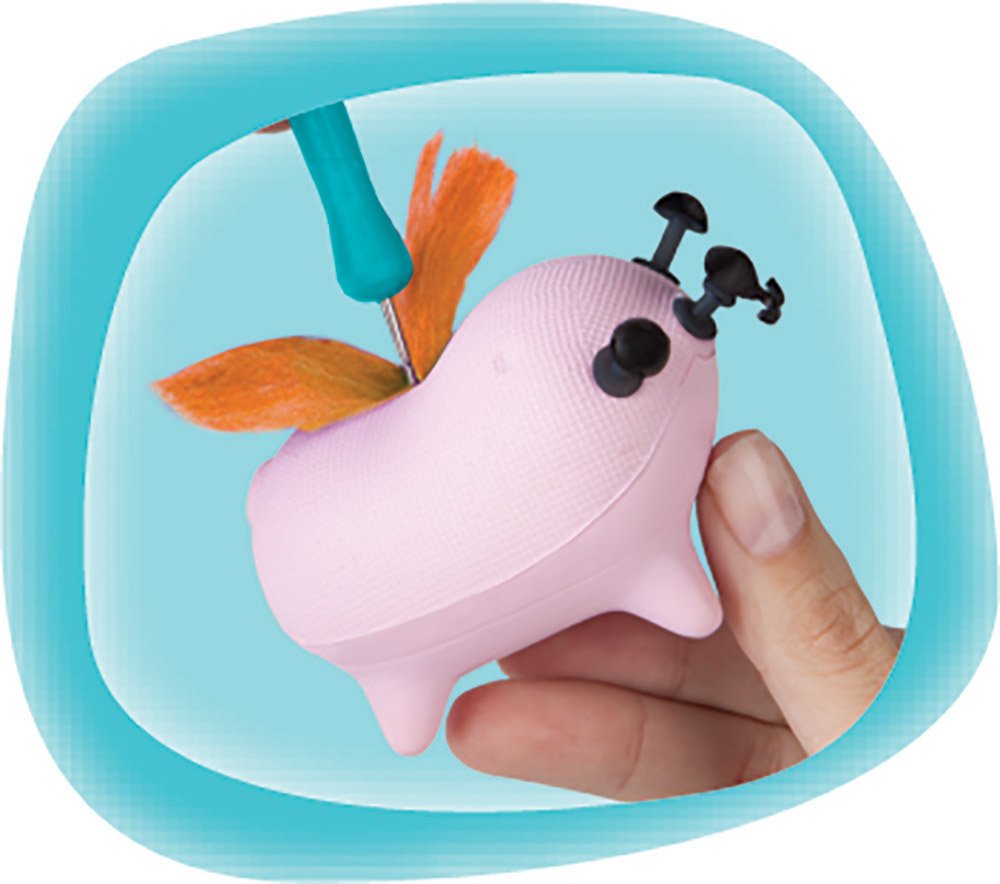 ORB The Factory Fluffables Pumpkin Arts & Crafts, Orange/White/Yellow, 5.75 x 2 x 6