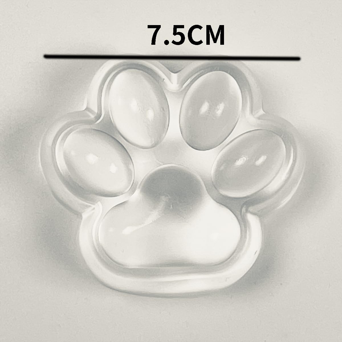 ANAOTA 4 Pcs Taba Squishy Cat Paw Stress Relief Toys, Silicone Fidget, 2 Pcs Clear Cat Paw