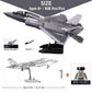Tarcury J-35 Fighter Aircraft Building Kit - 1:44 Scale, 838 Pcs Military Army Toy Set With 1 Toy Soldier & Display Stand - Idea