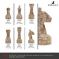 Radicaln Marble Chess Set With Storage Box 15 Inches Black And Fossil Coral Handmade Chess Board Games - 2 Player Games For Adults - 1 Chess Board & 32 Chess Pieces
