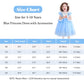 Fengligoo Blue Princess Costume Dress For Girls Kids Halloween Cosplay Party Outfit 6-7 Years