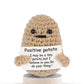 Dafuriet Mini Funny Crochet Doll With Positive Card - 3 Inch Wool Potato For Cheer Up Gifts And Party Decorations