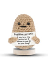 Dafuriet Mini Funny Crochet Doll With Positive Card - 3 Inch Wool Potato For Cheer Up Gifts And Party Decorations