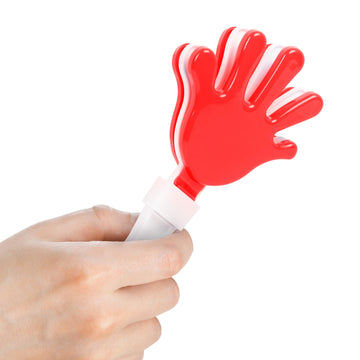 Windy City Novelties 12-Pack Red & White 7'' Inch Mini Hand Clappers Noisemakers In Bulk