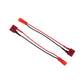 rflaueo 4pcs JST to T-Plug Style Male Female RC Connector Adapter Wire with 20awg 4inch Cable(E82-4)
