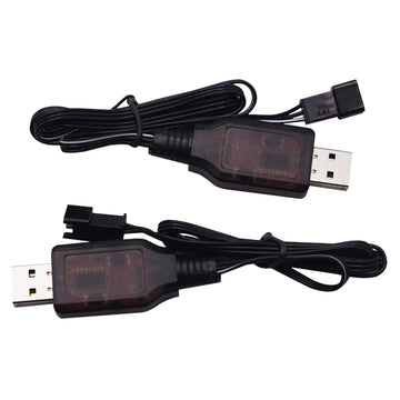 Blomiky 7.4V 500mA USB Charge Cable with SM-3P Plug Suitable for 7.4V 600mAh/900mAh/1100mAH/1200mAH/1300mAh Li-ion Battery with 