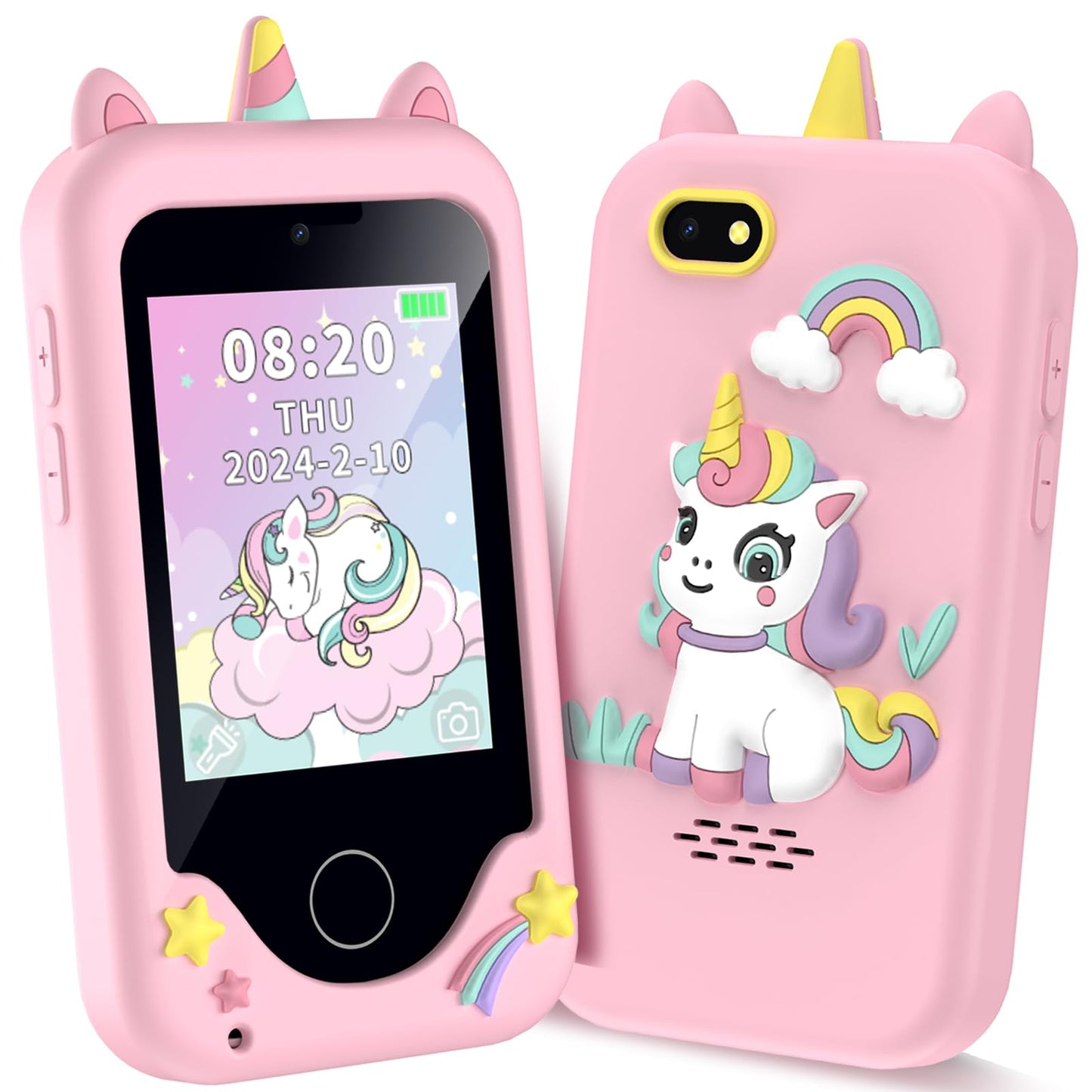 Kids Phone for Girls, Toys for 3-10 Year Old Boys Girls Christmas Birthday Gifts for Kids, Touchscreen Toddler Smartphone Learni